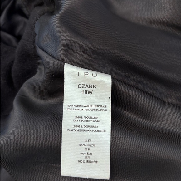 IRO Cream Lamb Leather Biker Jacket Size 4 (FR 36) - Picture 13 of 16